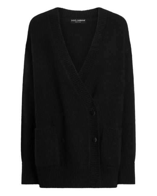 Dolce & Gabbana Black Double-Breasted Cardigan