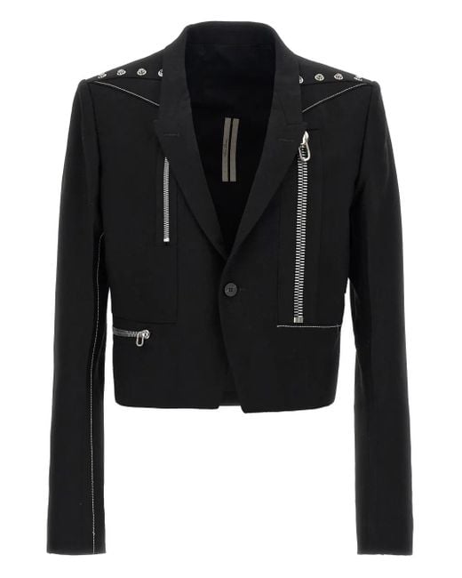 メンズ Rick Owens Alice ジップ ジャケット Black