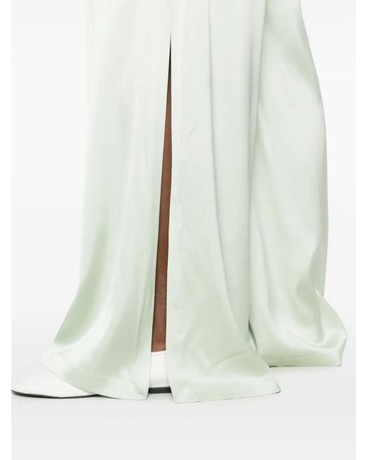 Alice + Olivia White Drawstring-Fastening Palazzo Pants