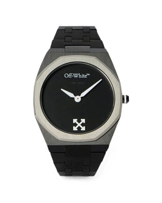 Off-White c/o Virgil Abloh Black On Time Octagonal 39Mm Watch for men