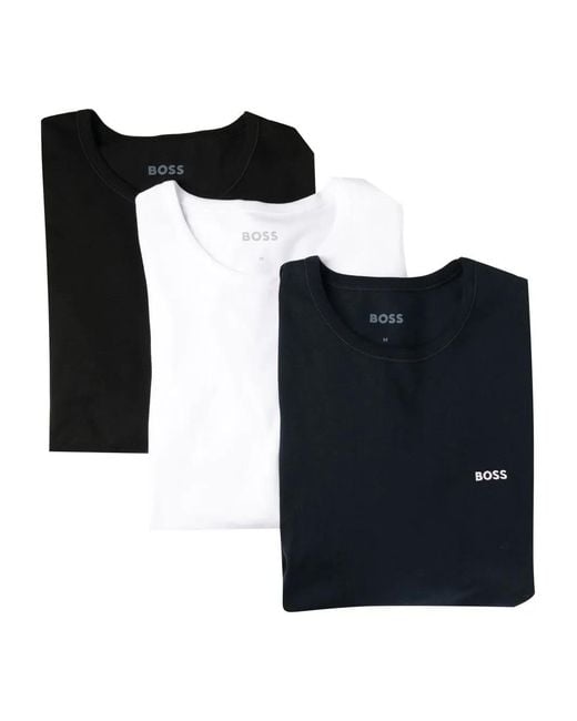 Boss Black Set Of Three Long-Sleeve T-Shirts for men