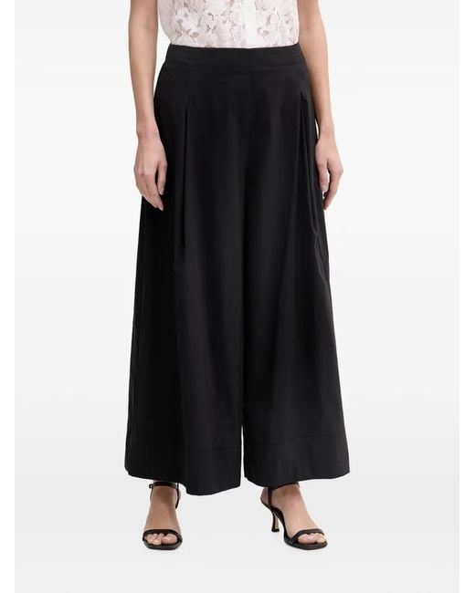 Joseph Ribkoff Black Pleated Wide-Leg Palazzo Pants