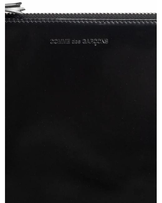 Comme des Garçons Black Mirror-Inside Logo-Print Leather Wallet