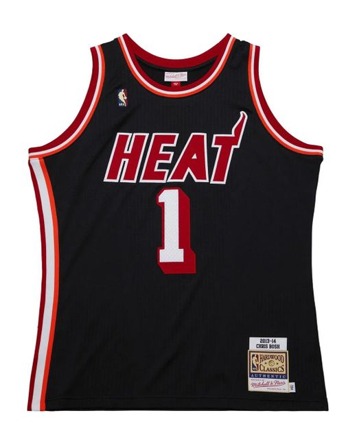 Mitchell & Ness Black Nba Heat 2013 Chris Bosh Jersey for men
