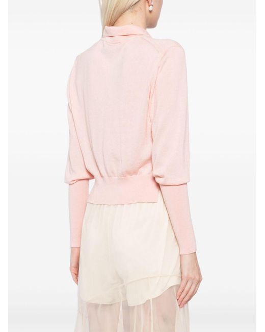 Simone Rocha Pink Polo Sweater