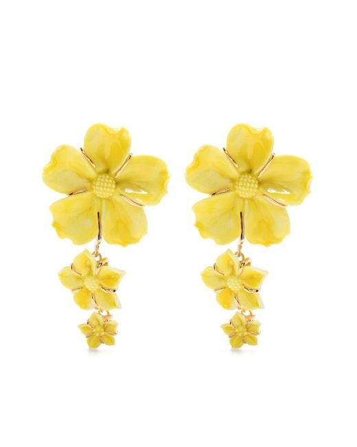 Andres Gallardo Yellow Petunia Drop Earrings