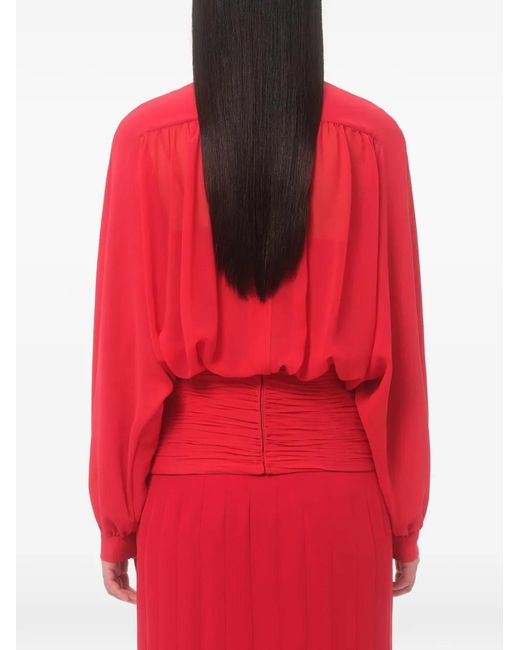 Valentino Garavani Red Light Georgette Blouse