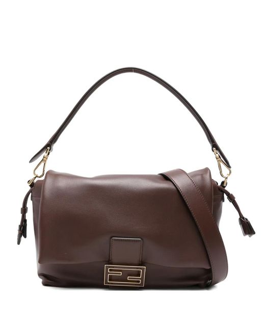 Fendi Brown Mamma Baguette Medium Leather Handbag