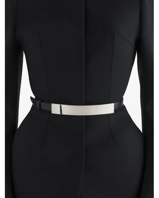 Mugler Black Rectangular-Buckle Belt