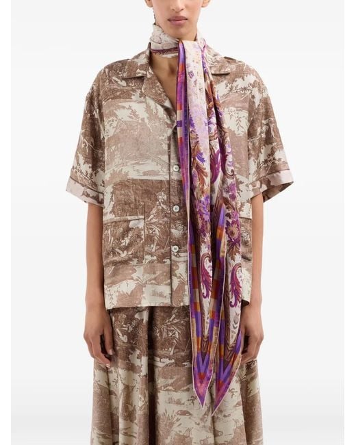 Pierre Louis Mascia White Floral Scarf