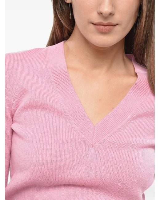 DIESEL Pink V-Neck Sweater