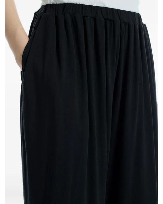 determ Black Ribbed-Knit Tapered-Leg Trousers