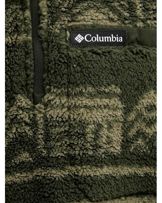 Columbia Green Patterned Zip-Up Sweatshirt for men