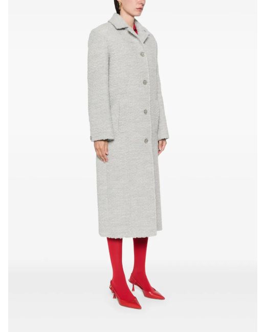Moschino White Bouclé Coat