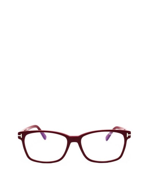 Tom Ford Pink Rectangle-Frame Glasses