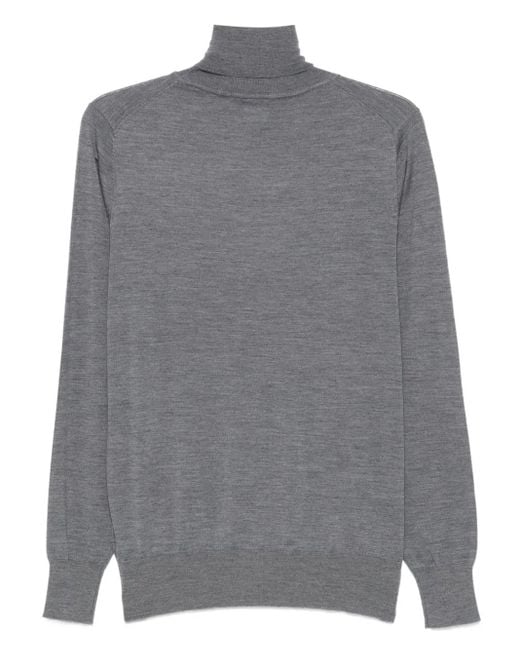 Aspesi Gray Turtleneck Wool Sweater for men