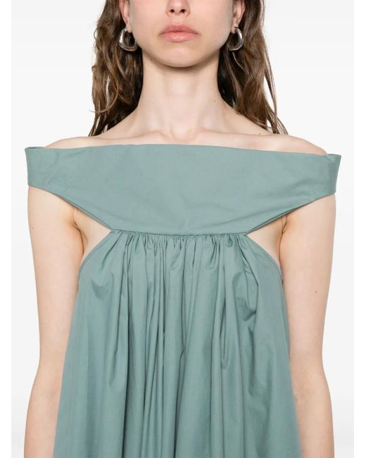 Abito Midi Asimmetrico di Rick Owens in Green