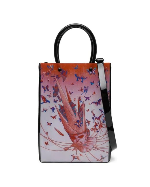 PEACE AND AFTER Red The Mad Prince Tote Bag for men