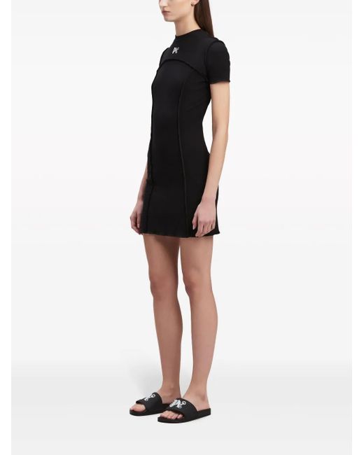 Palm Angels Black Monogram Mini Dress