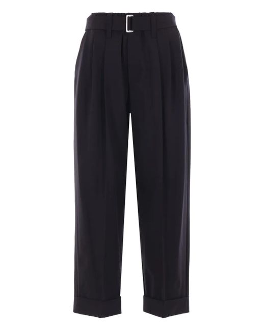 Brunello Cucinelli Blue Plissierte Hose mit Gürtel