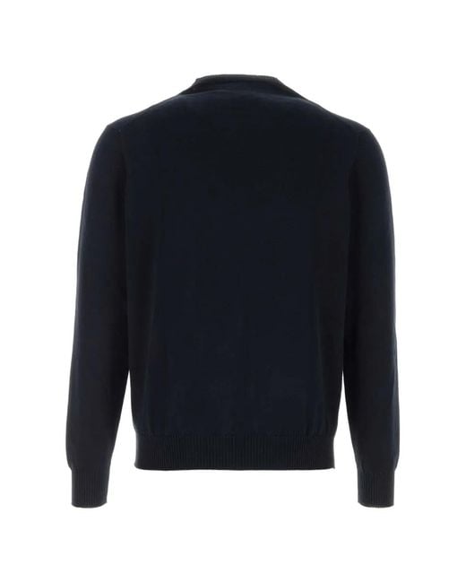 Fedeli Blue Round-Neck Sweater for men