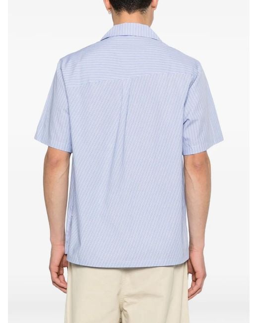Arte' Blue Fold Pocket Striped Shirt