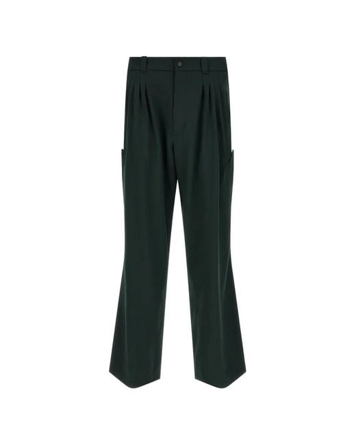 Kiko Kostadinov Green Andras Pleated Trousers for men