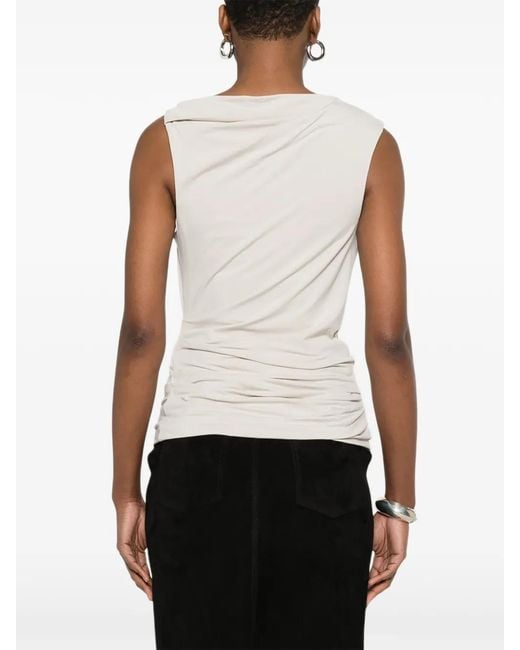 Entire studios White Drape Gathered Top