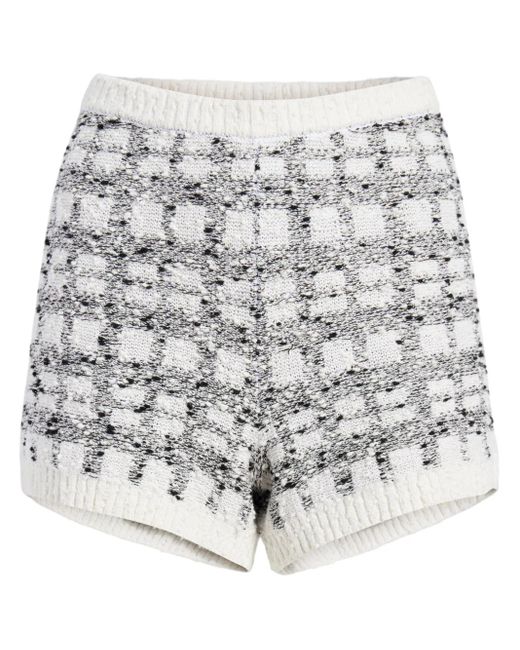 Shorts Adalee Bouclé di Cinq À Sept in White