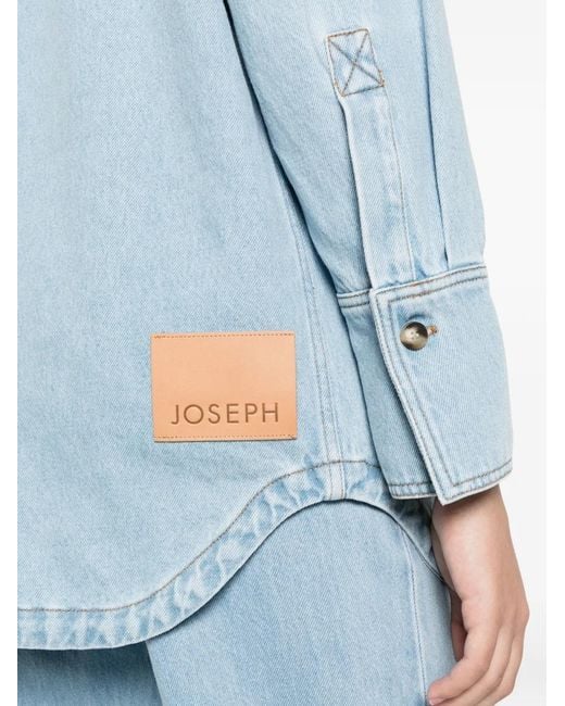 Joseph Blue Patch-Pockets Denim Shirt