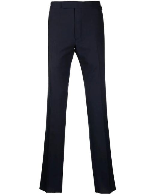 Tom Ford Blue Shelton Wool Tailored Trousers - Men's - Wool/cupro for men
