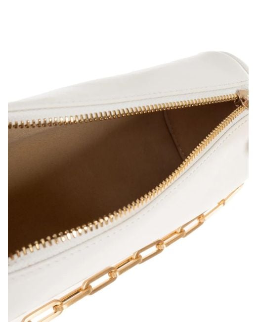 Cult Gaia Natural Cylindrical Chain-Strap Shoulder Bag