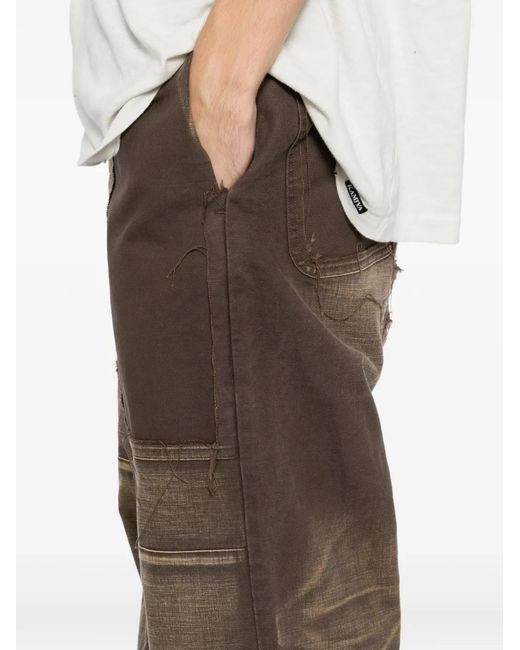 KAMIYA Brown Repaired Trousers for men
