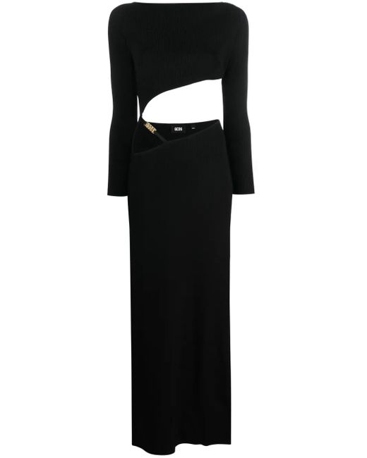 Robe En Maille Nervurée À Design Asymétrique Gcds en coloris Black