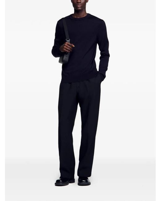 Sandro Blue Wool Sweater for men