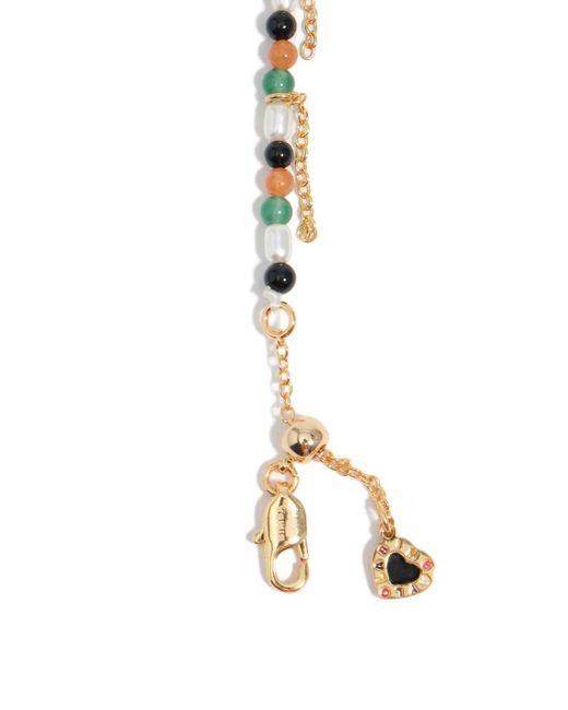 Bimba Y Lola White Beaded Chain Bracelet