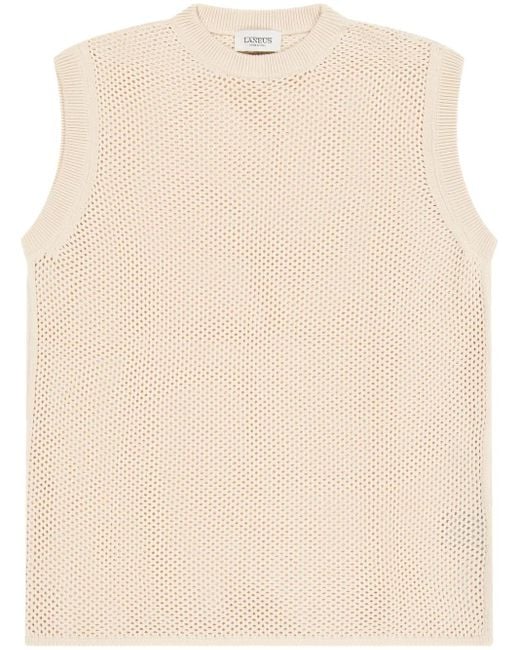 Laneus オープンニット ベスト Natural