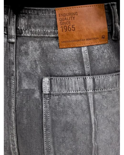 Benetton Gray Laminated Jeans