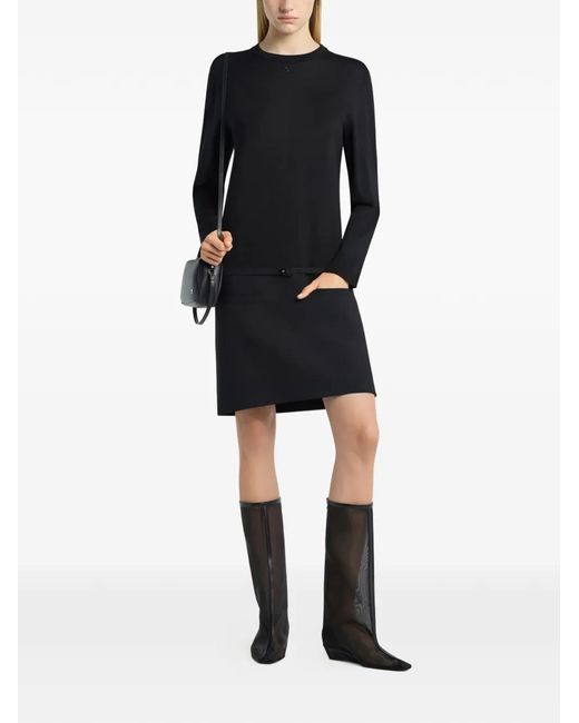 Courreges Black Melting Mesh Wedge Boots