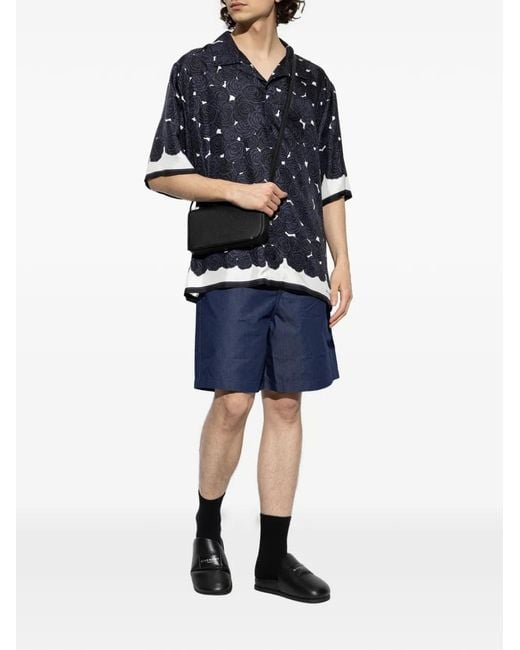 Givenchy Blue Logo Shorts for men