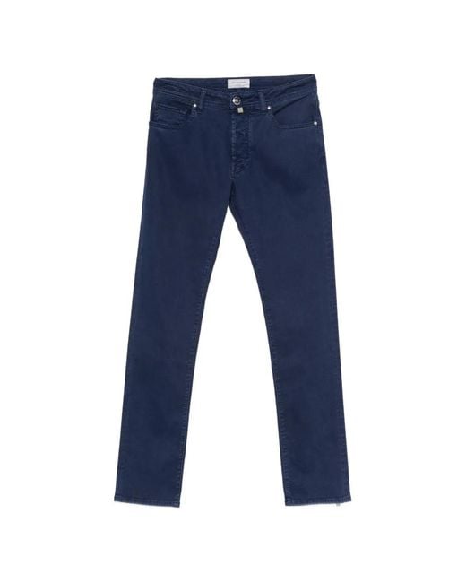 Jacob Cohen Blue Bard Slim-Fit Trousers for men