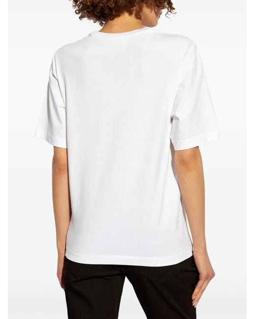 DSquared² White Horror Logo-Print Cotton T-Shirt