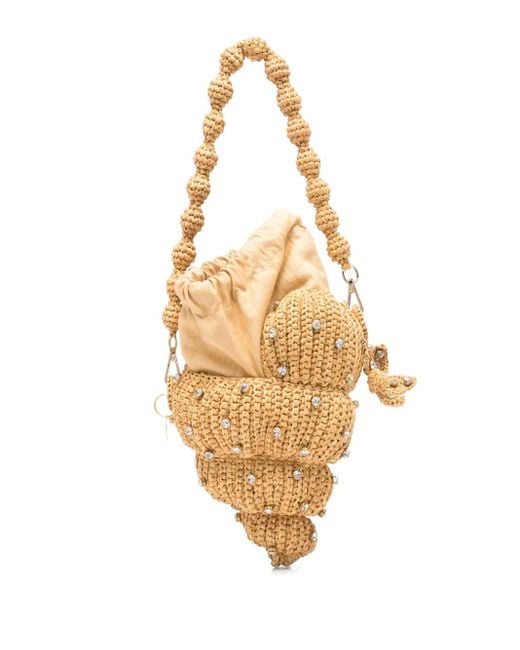Bolso bombonera Tulip Shell L'ALINGI de color Metallic