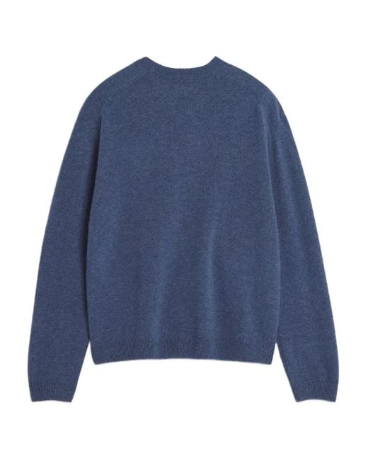 Maison Kitsuné Blue Fox Head Wool Sweater for men