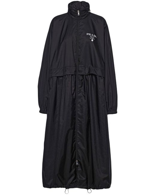 Prada Blue Re-nylon Zip-up Raincoat