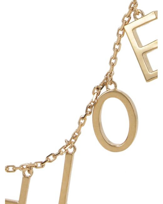 Chloé White Elegant Neckpiece With Logo Closure