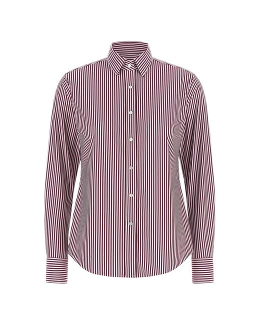 Xacus Sarakt Gestreept Blouse in het Purple