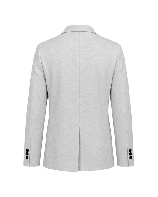 Fradi White Single-Breasted Jersey Blazer for men