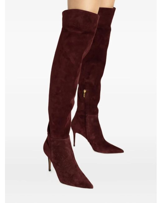 Gianvito Rossi Red Jules Stiefel mit spitzer Kappe 90mm