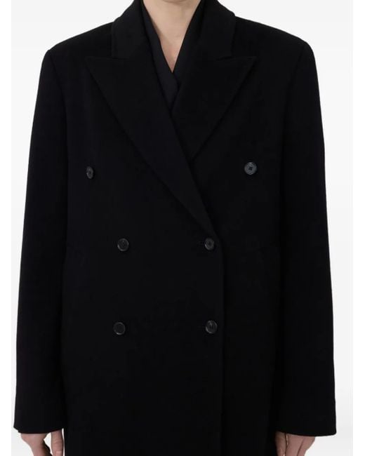 Loulou de Saison Black Rosco Double-Breasted Coat